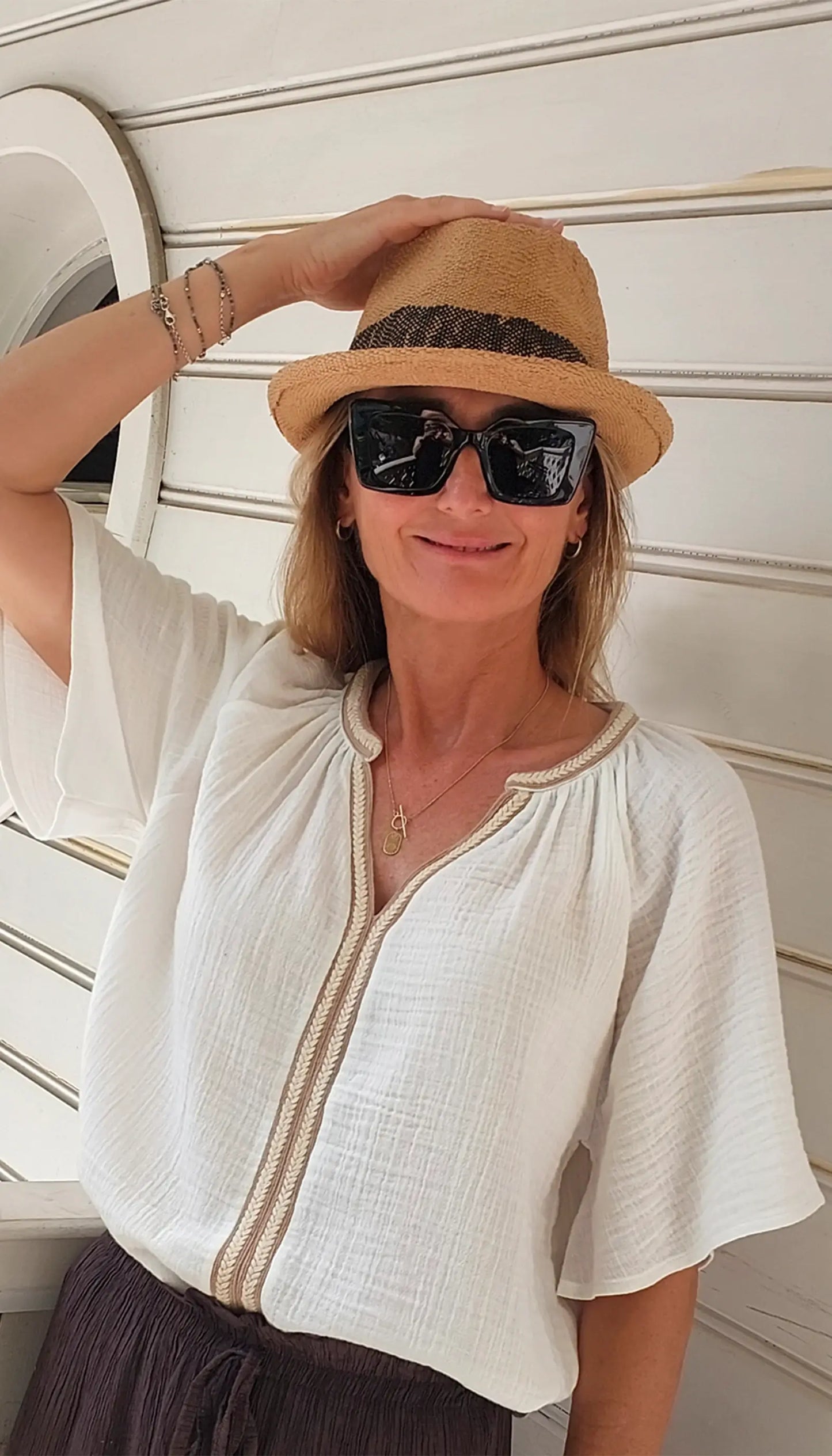 beyaz baliksirti serit detayli muslin kadin bluz