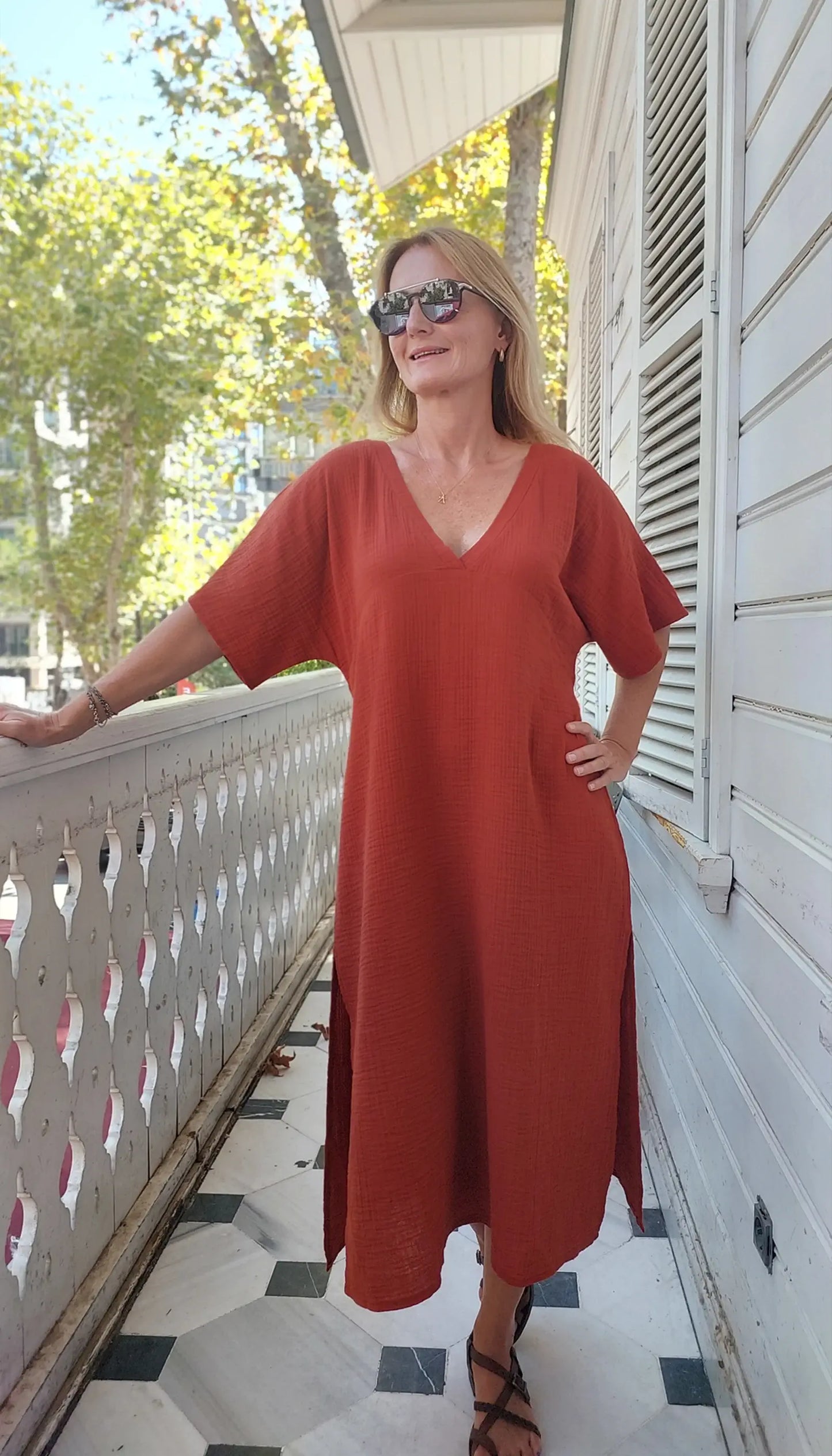 sade tarcin muslin elbise gunluk