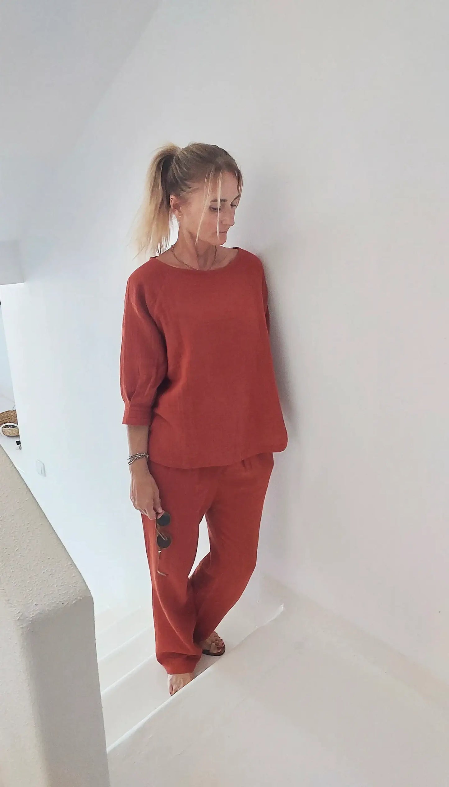 tarcin muslin pijama takimi kadin iki parca